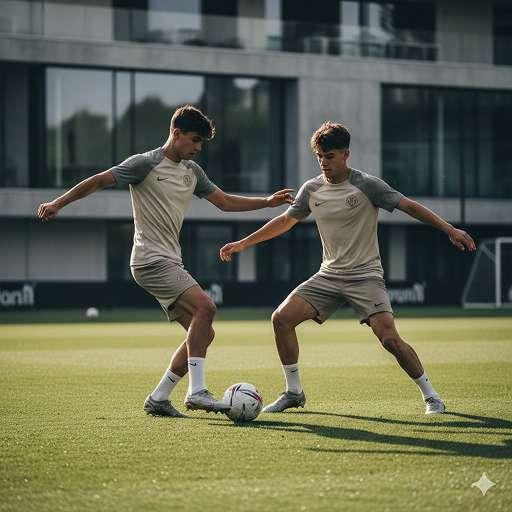 Dribbling football drill